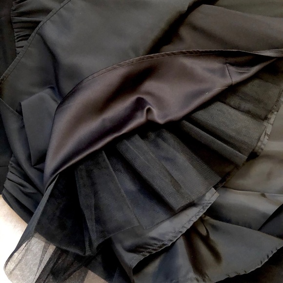 Jessica Simpson Fit & Flare Black Dress Tulle Sz 6 - Picture 7 of 8